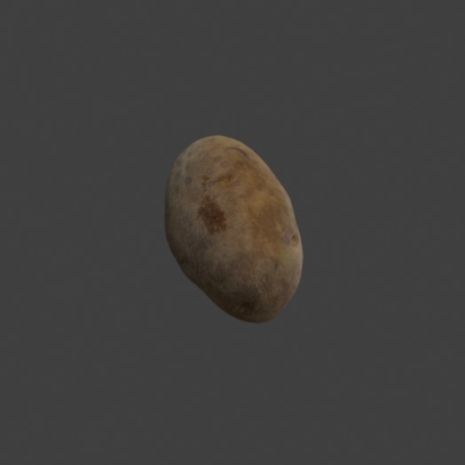 Potato  Low-poly 3D model_3