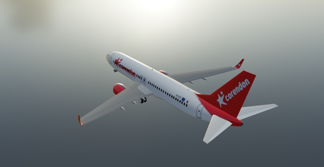 Corendon Boeing 737-800 low poly 3D Model Low-poly 3D model_11