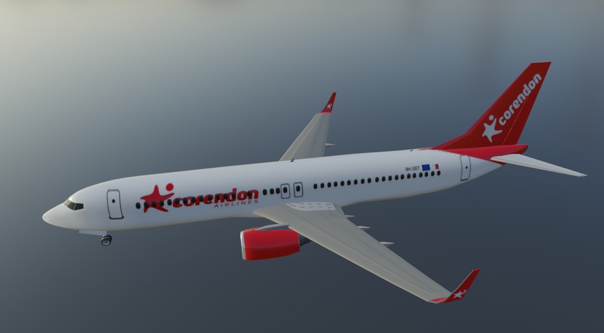 Corendon Boeing 737-800 low poly 3D Model Low-poly 3D model_2