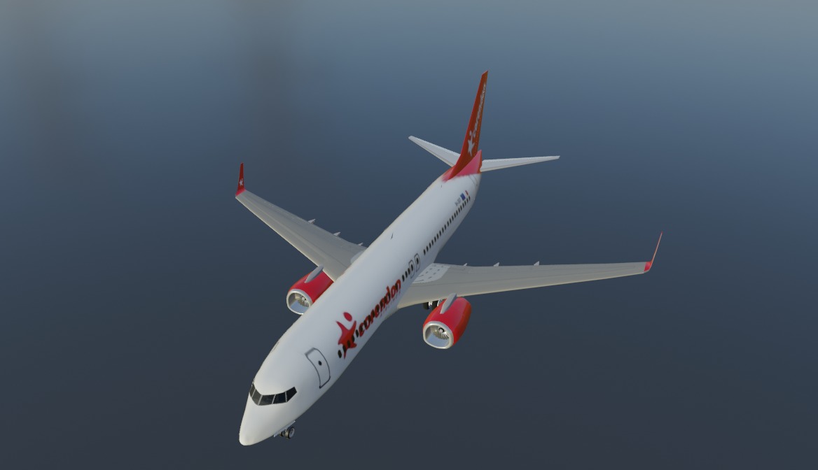 Corendon Boeing 737-800 low poly 3D Model Low-poly 3D model_8