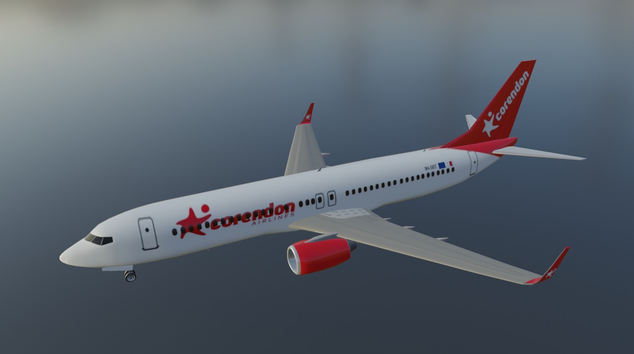 Corendon Boeing 737-800 low poly 3D Model Low-poly 3D model_1