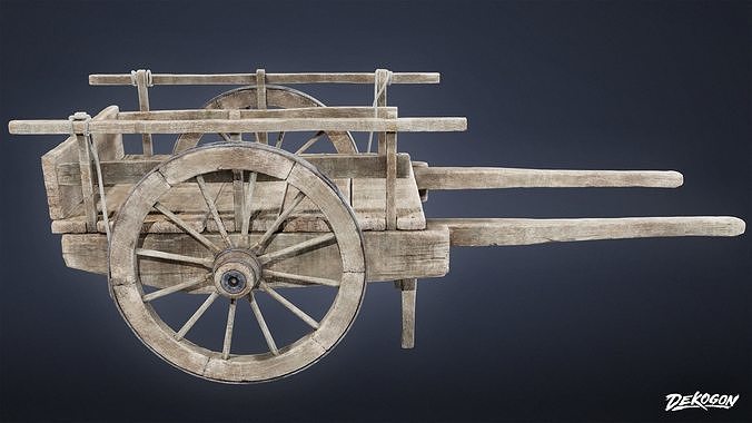 ANCIENT TEMPLE - Cart 01 - LOW POLY AND NANITE Low-poly 3D model