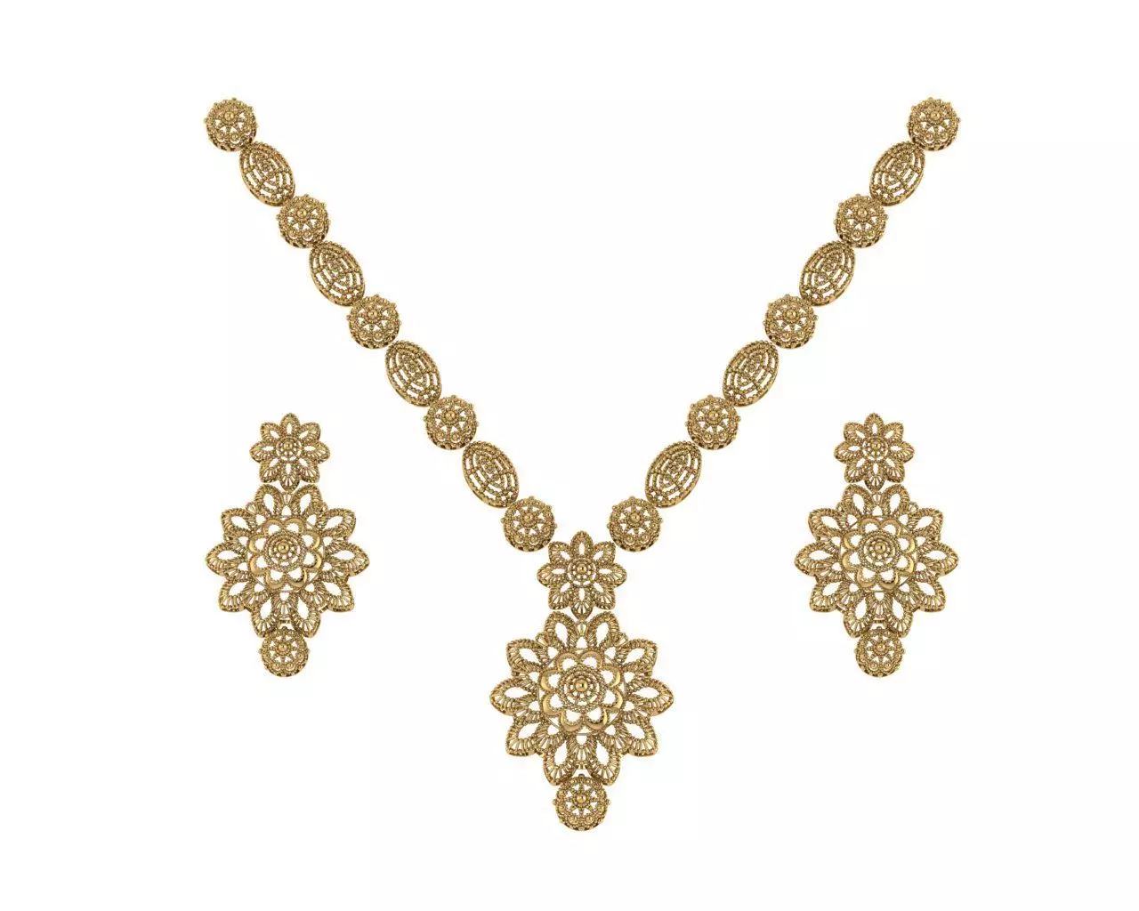 Indian Traditional Necklaces 3D print model