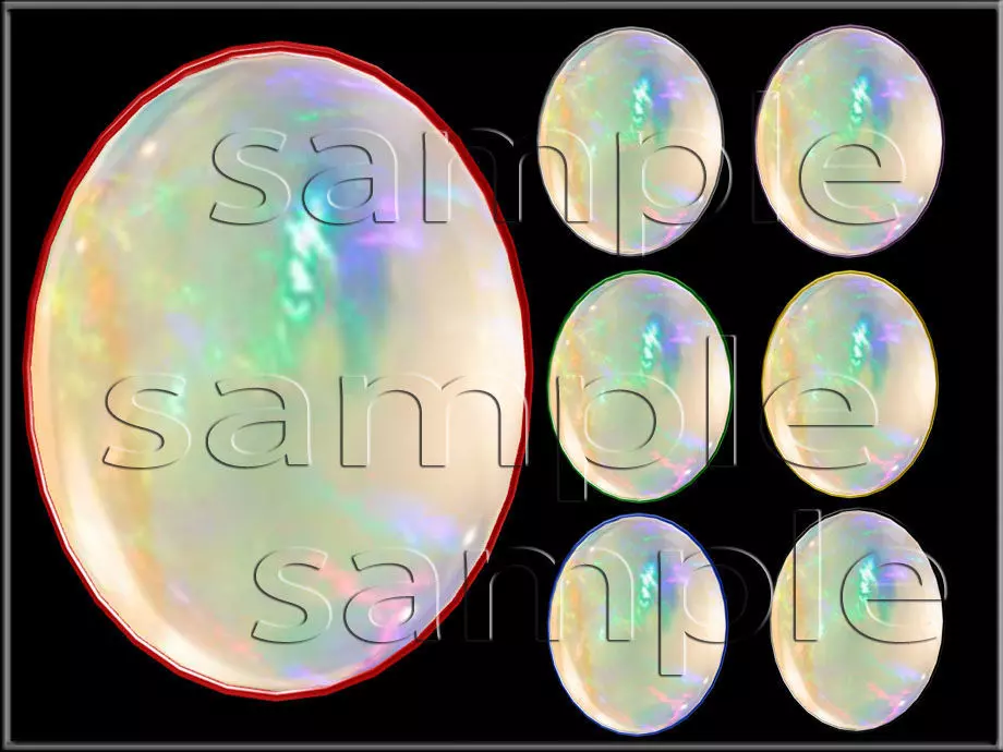 Rainbow Opal Low-poly 3D model_0