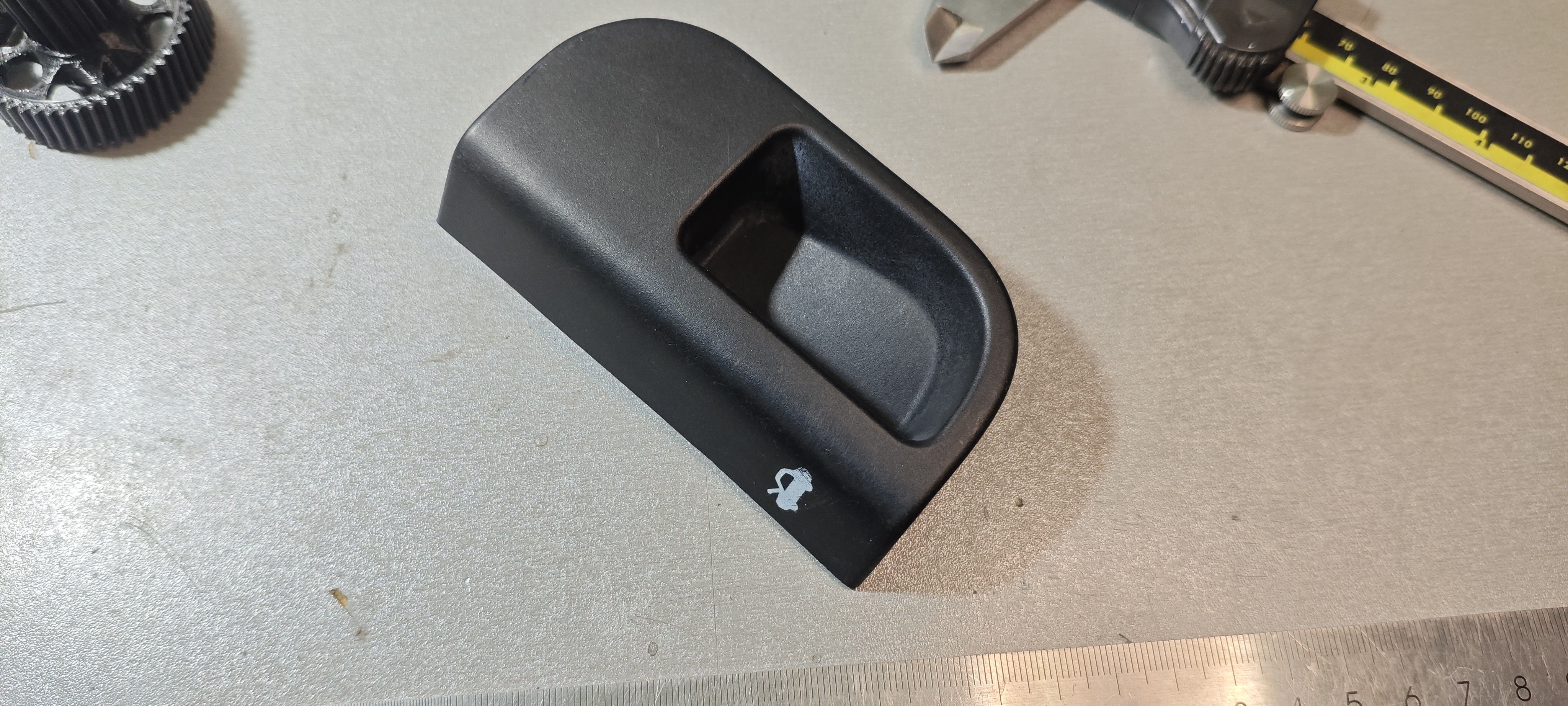 Hood opening handle Fiat 735410607 - REPAIR KIT 3D print model_4