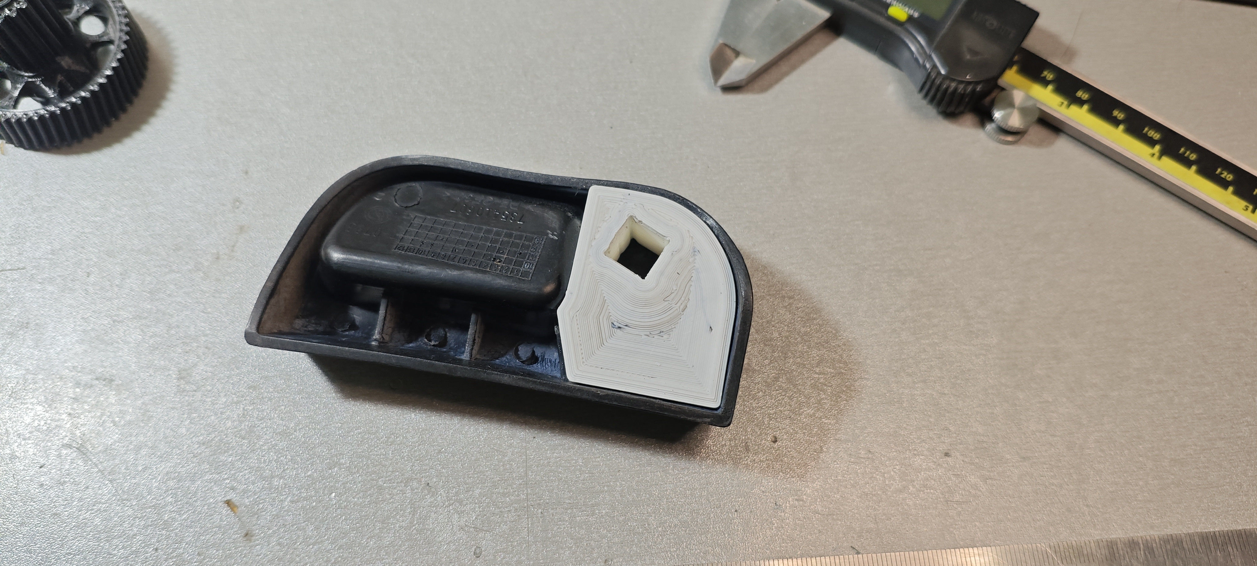 Hood opening handle Fiat 735410607 - REPAIR KIT 3D print model_3