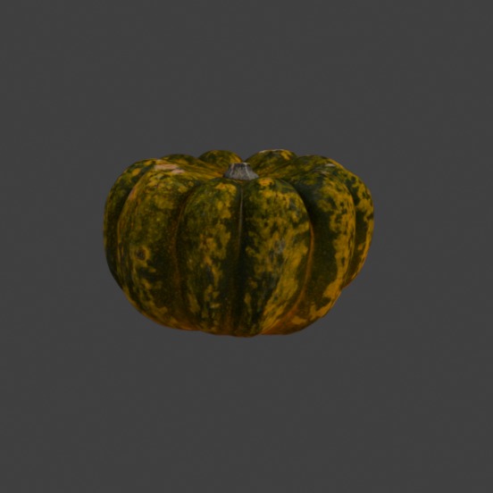 Pumpkin Low-poly 3D model_3