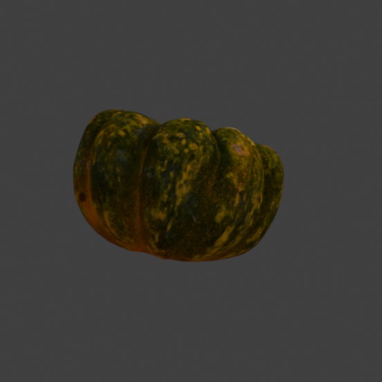 Pumpkin Low-poly 3D model_2