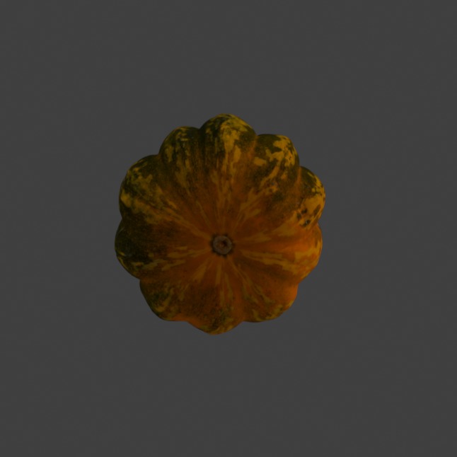 Pumpkin Low-poly 3D model_5