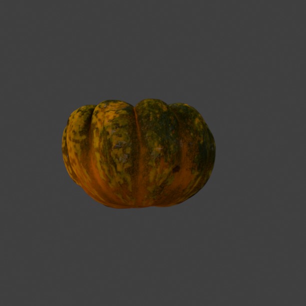 Pumpkin Low-poly 3D model_1