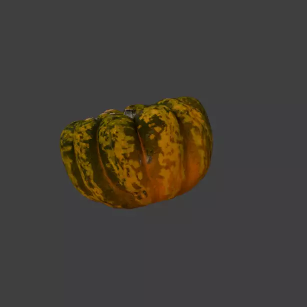 Pumpkin Low-poly 3D model_0