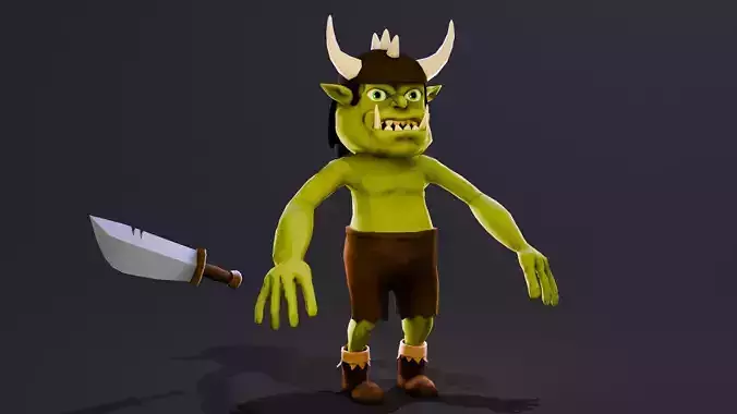 Goblin Game Character Low-poly 3D model