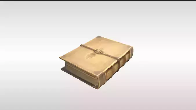 Vintage Book 3 Low-poly 3D model