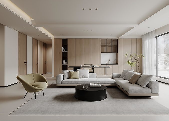 apartment interior scenes      3D model