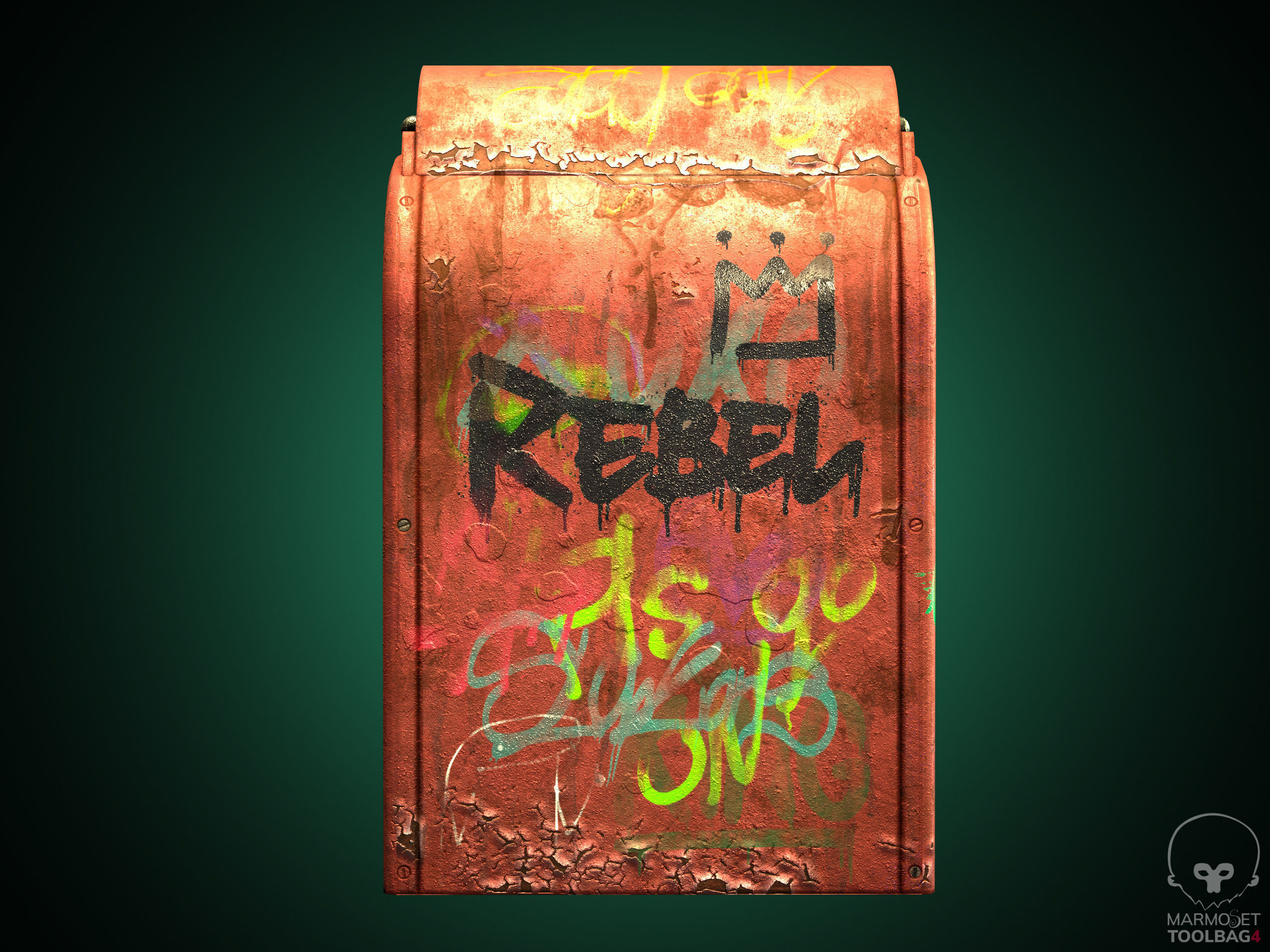 Mailbox 3D Model Low-poly 3D model_4