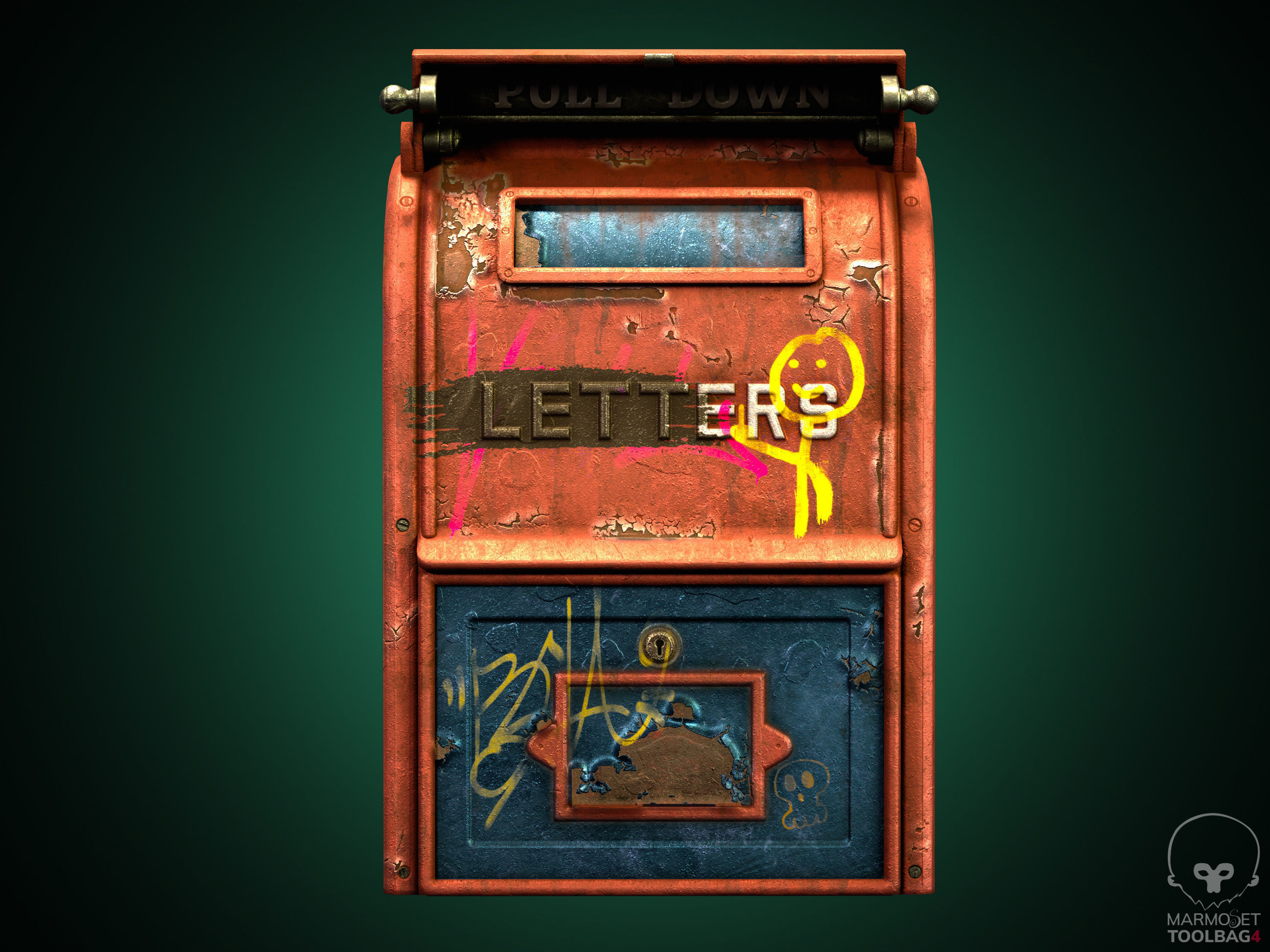 Mailbox 3D Model Low-poly 3D model_2