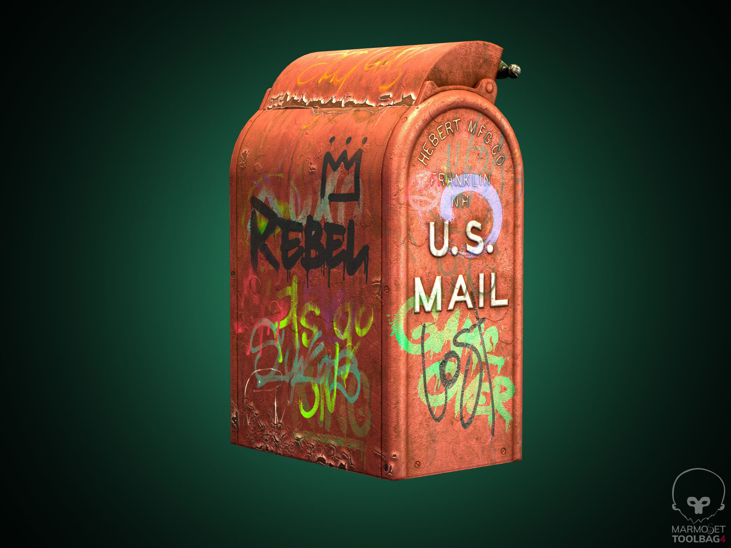 Mailbox 3D Model Low-poly 3D model_5