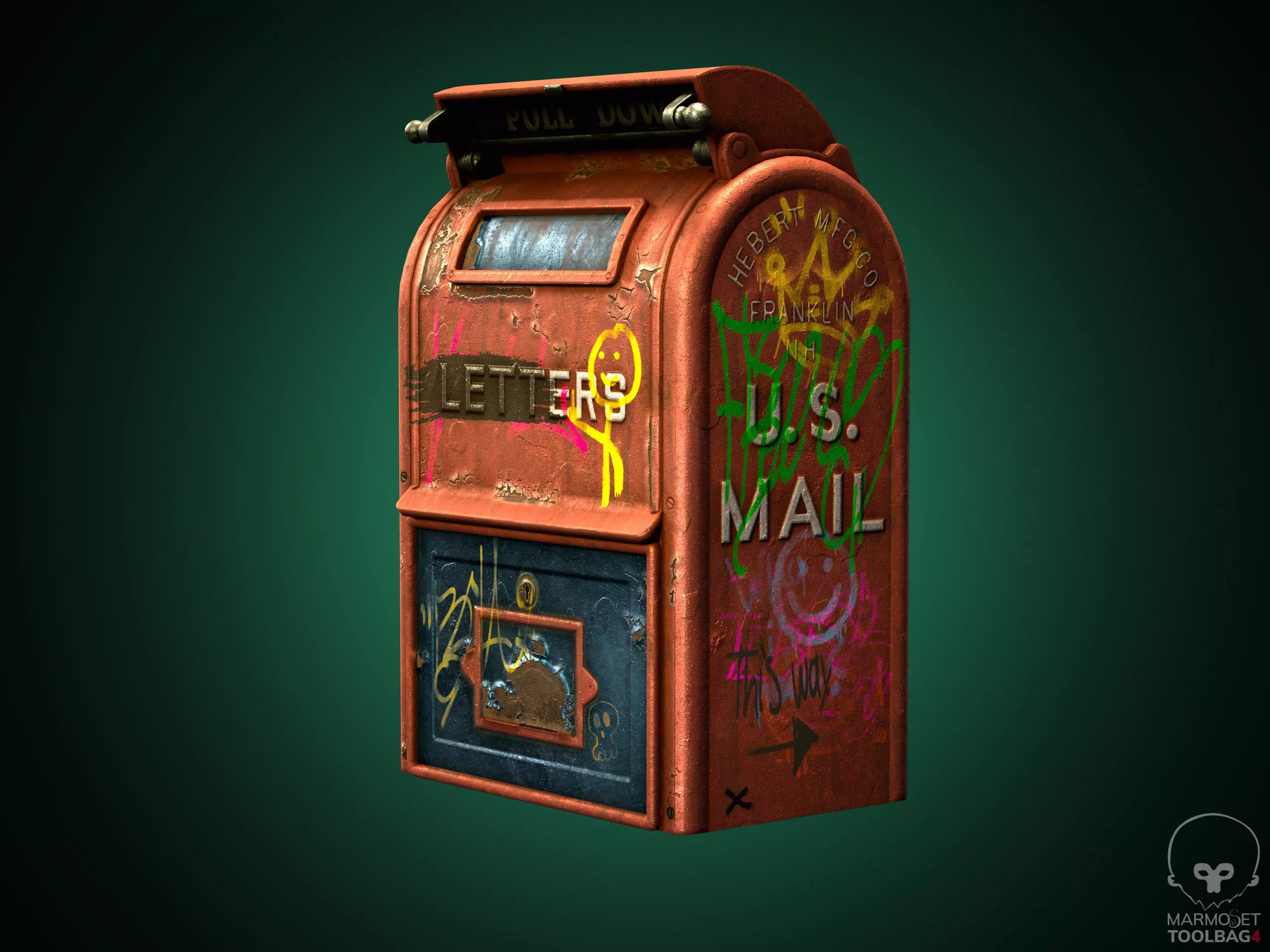 Mailbox 3D Model Low-poly 3D model_0