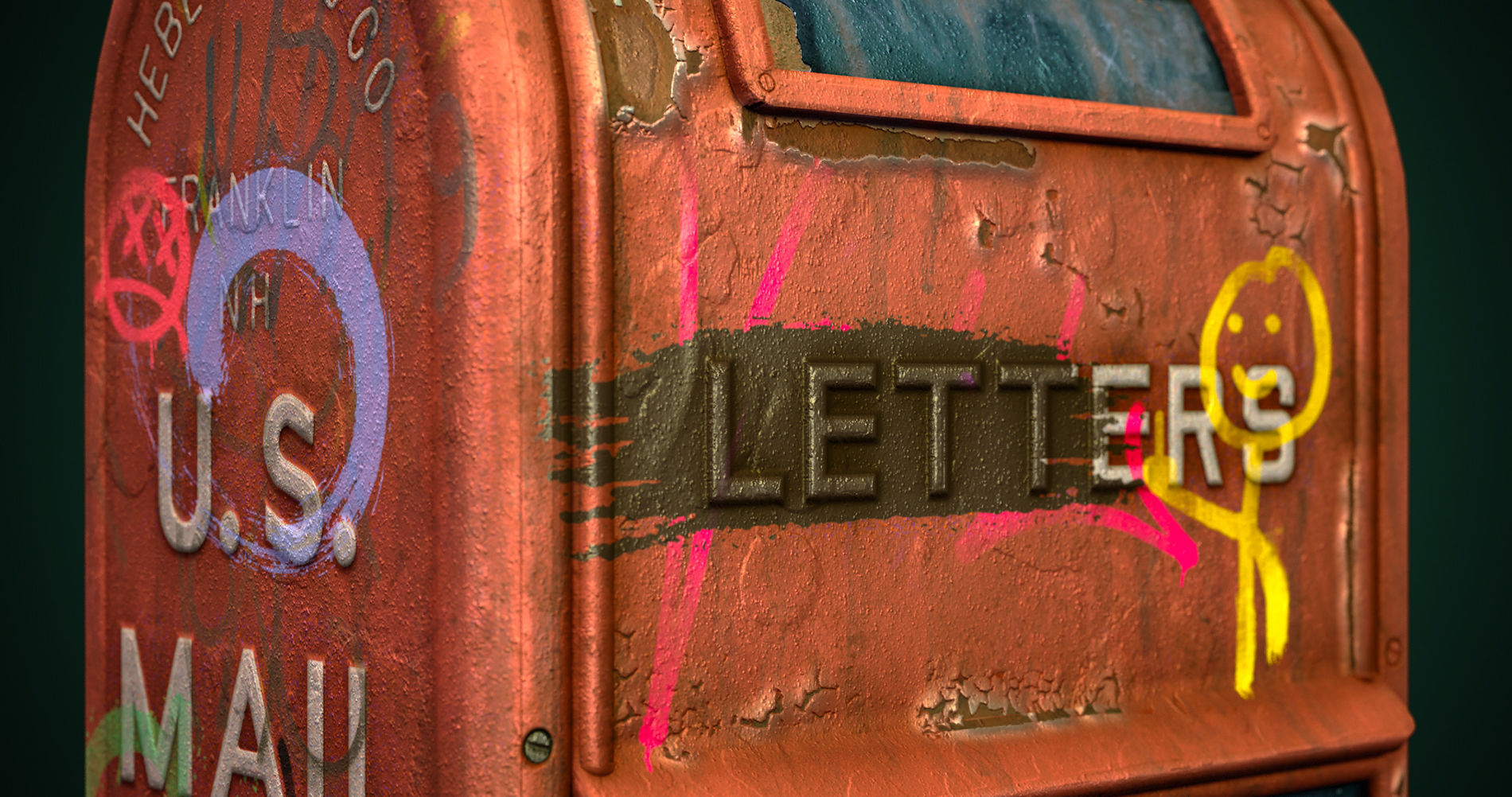 Mailbox 3D Model Low-poly 3D model_3