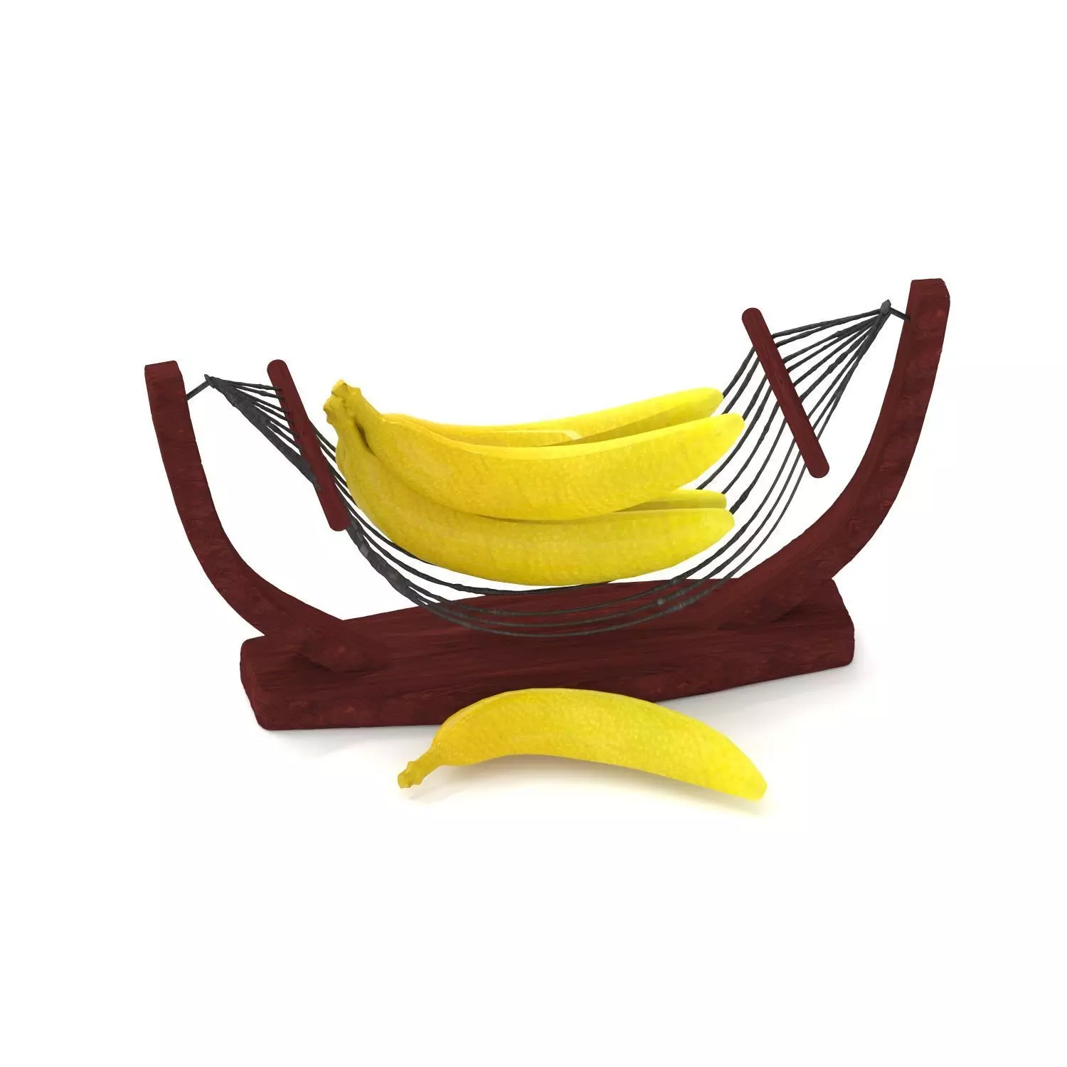 Basket of Banana Low-poly 3D model_0