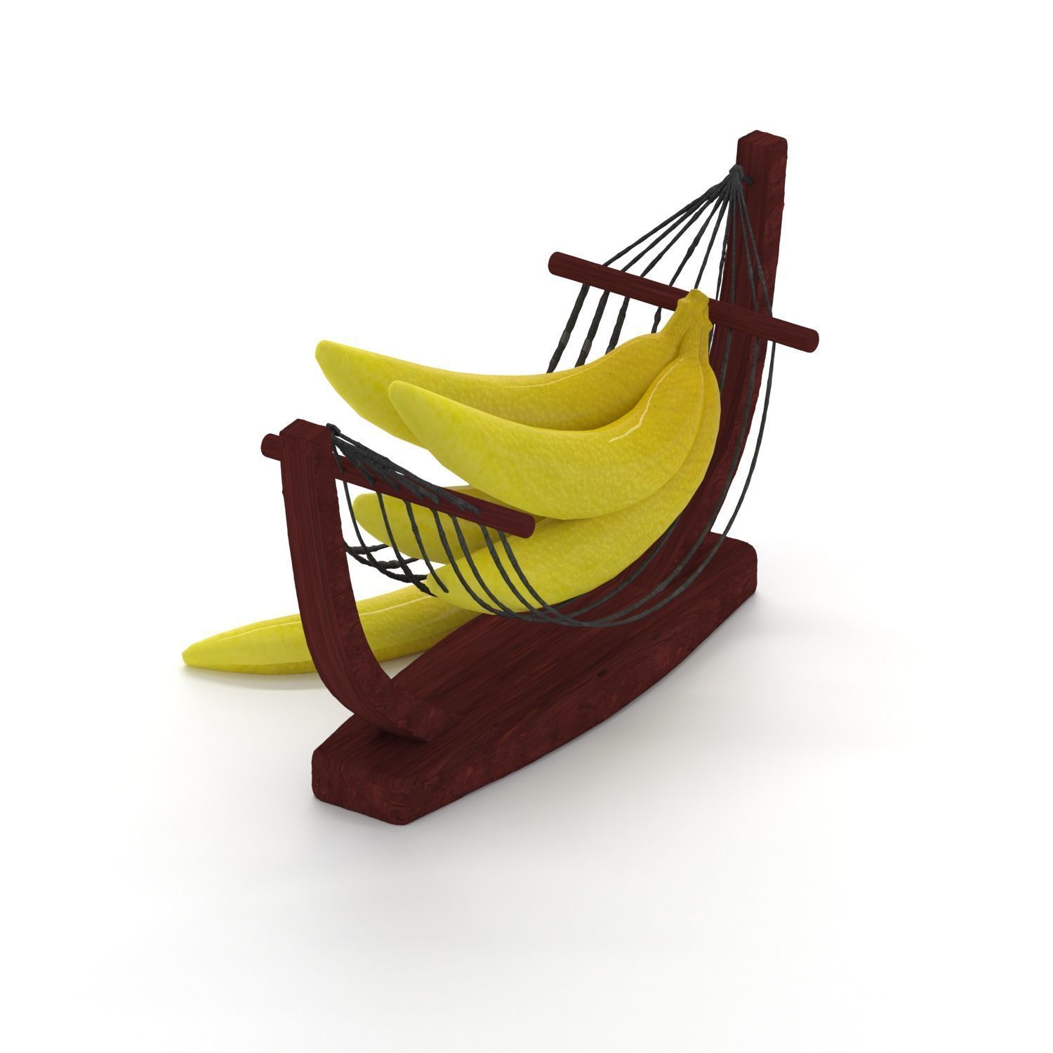 Basket of Banana Low-poly 3D model_5