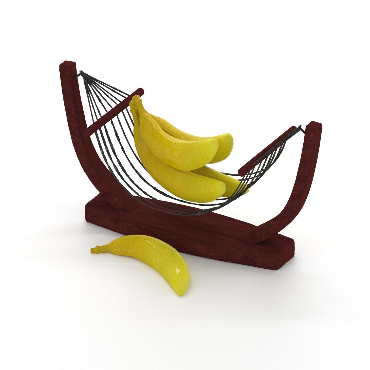 Basket of Banana Low-poly 3D model_1