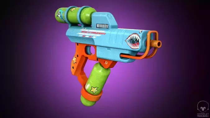 Water Pistol 3D Model Low-poly 3D model