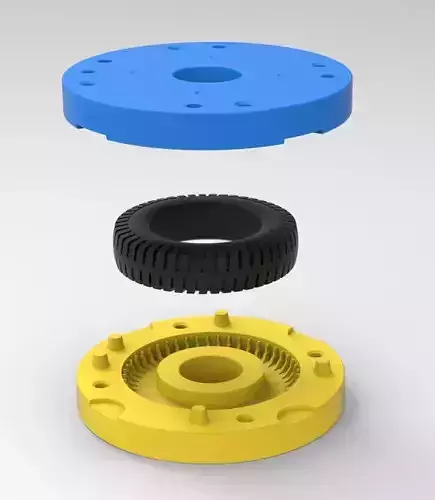 Mold for diecast tire 8 Scale 1 to 10 and 1 to 14 and 1 to 25 3D print model