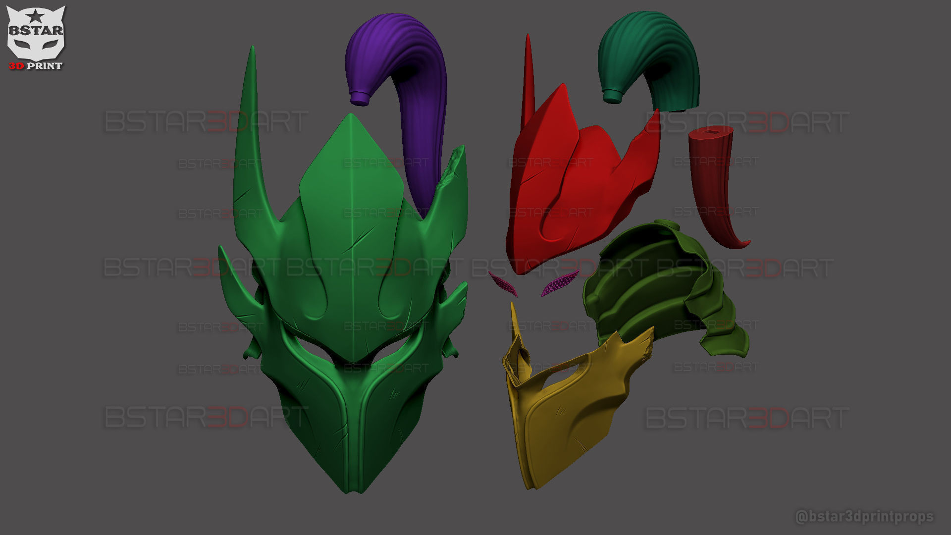Igris Helmet With Hair- Solo Leveling Cosplay 3D print model_34