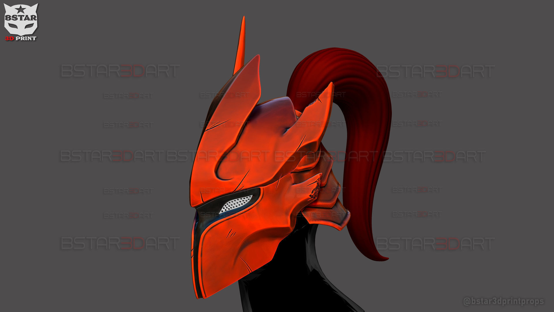 Igris Helmet With Hair- Solo Leveling Cosplay 3D print model_17