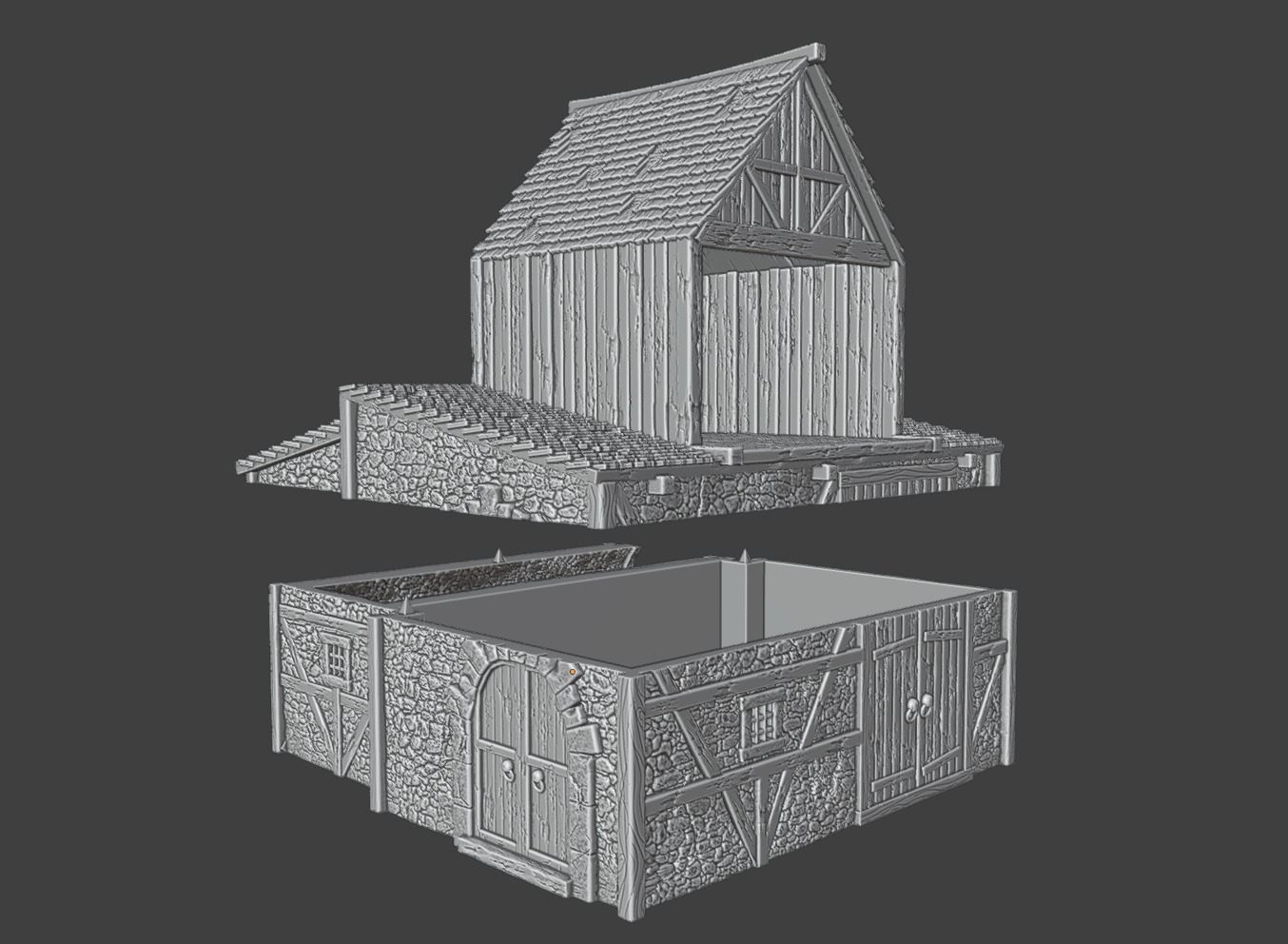 The barn 3D print model_2