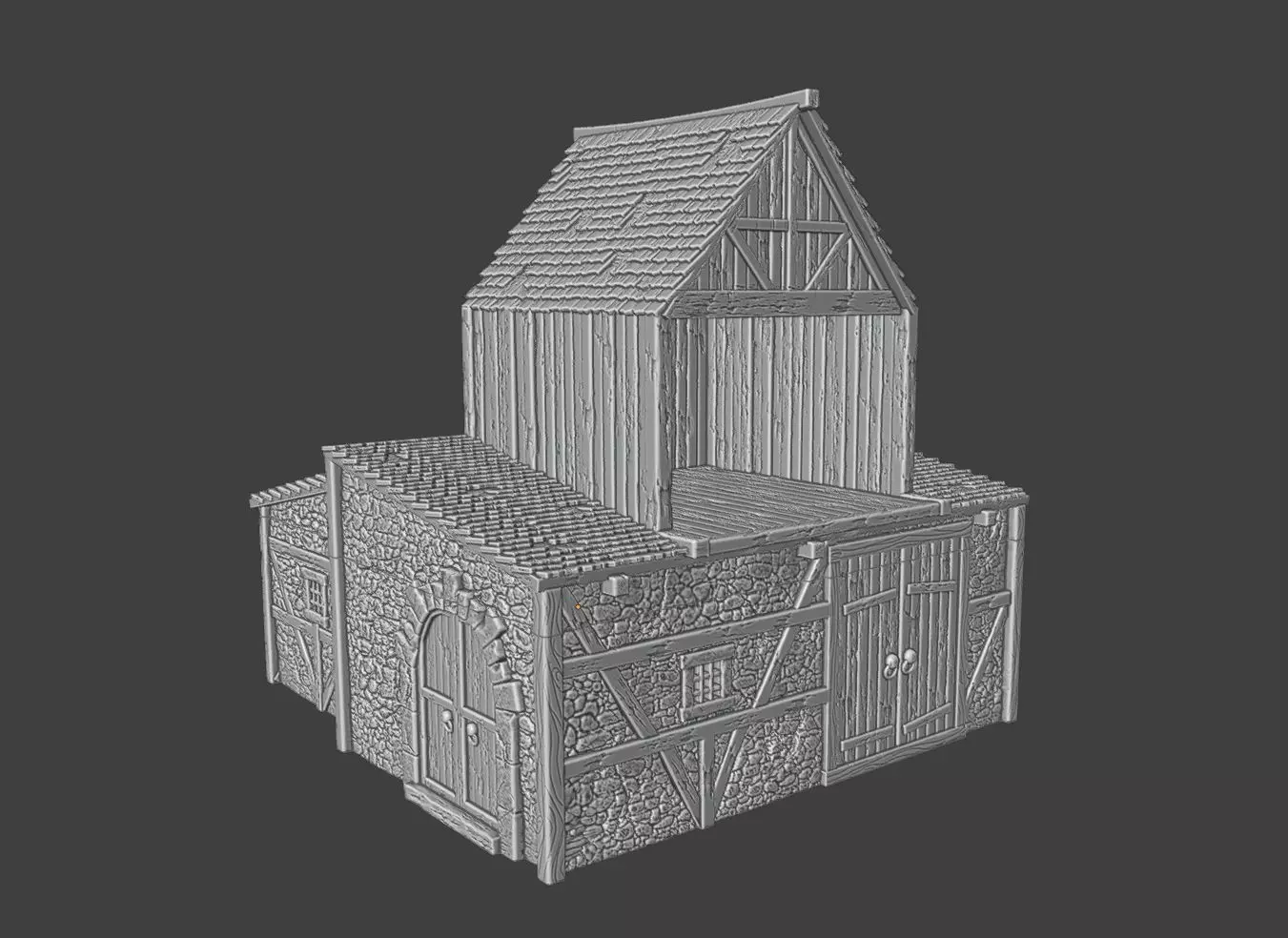 The barn 3D print model_0