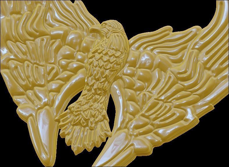 Eagle wings Pendant 3D print model_1