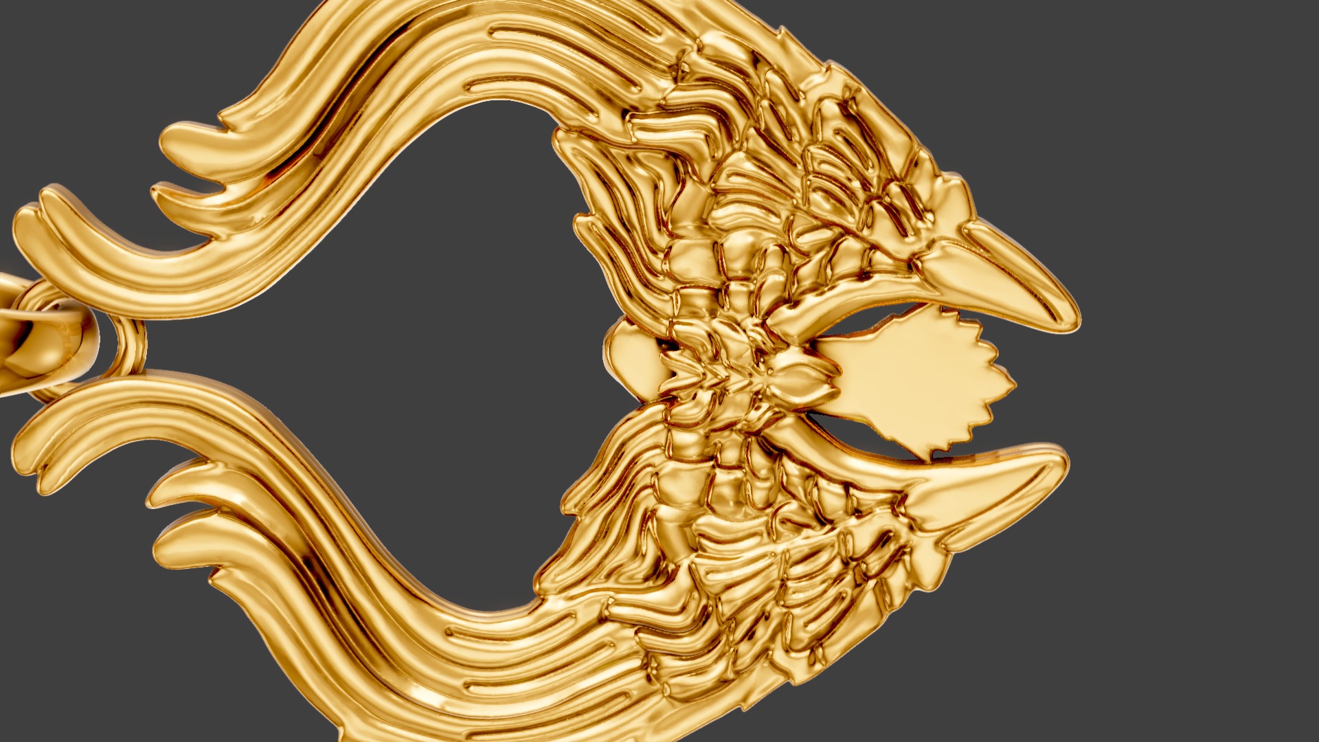 Eagle wings Pendant 3D print model_10
