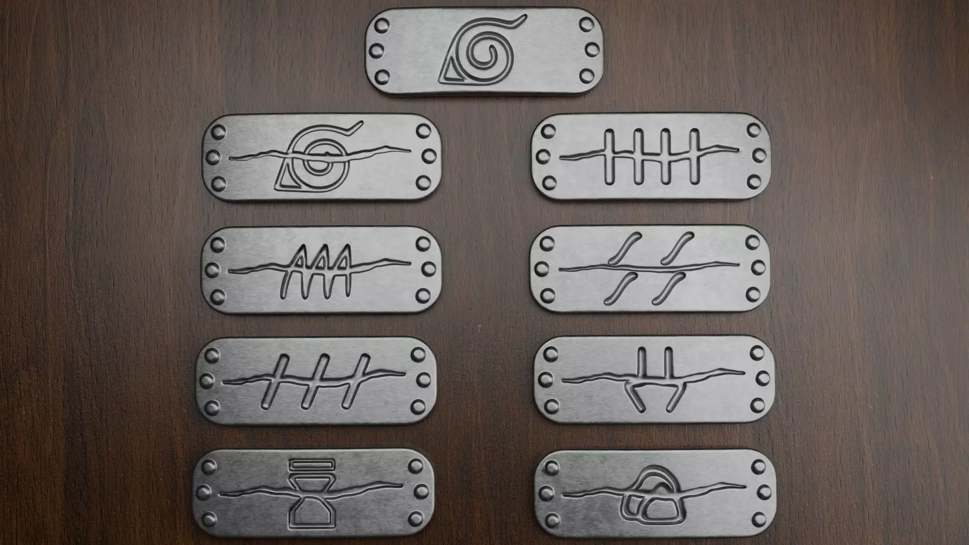 Anime head bands 3D model