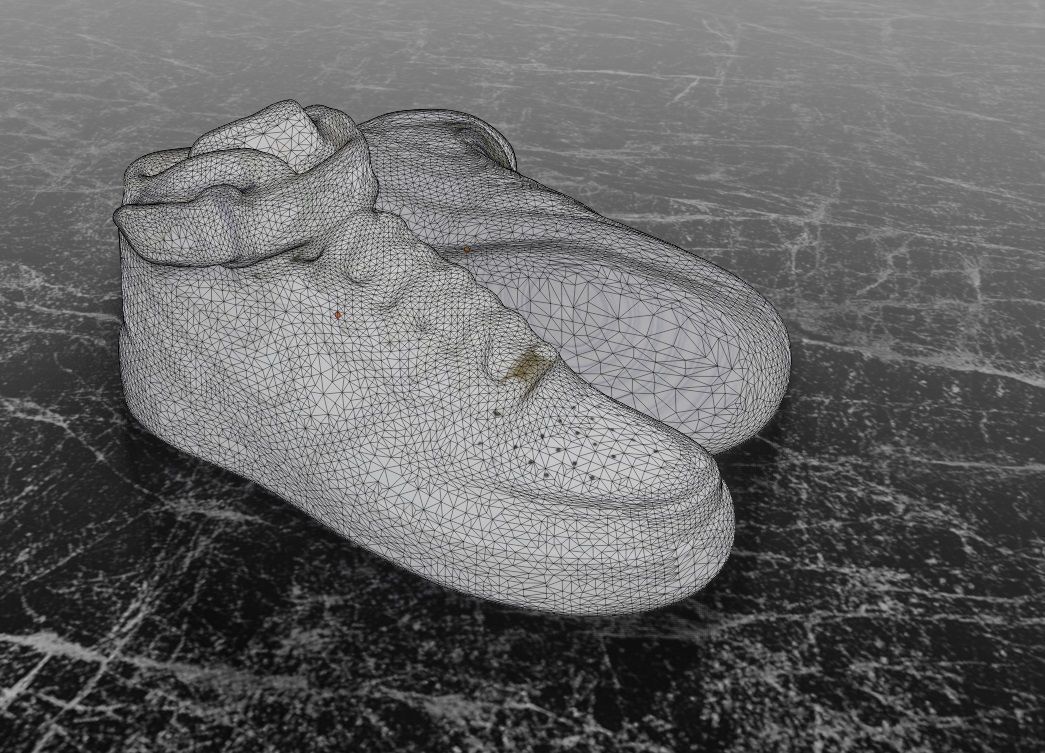 NIKE AIR FORCE ONE 1 WHITE HIGH 3D SHOES Low-poly 3D model_13