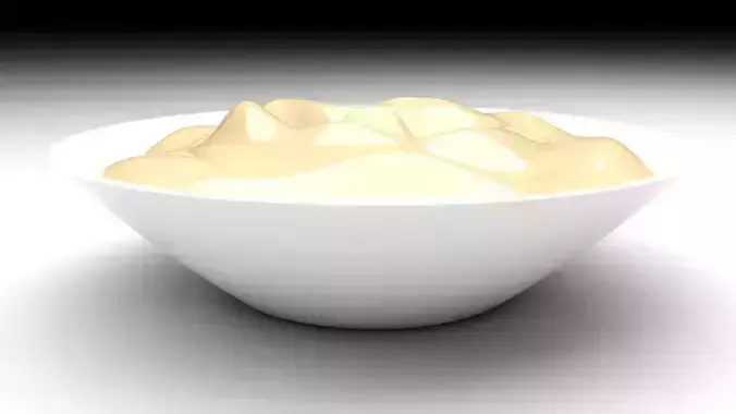 Bowl of Condensed Milk 3D model