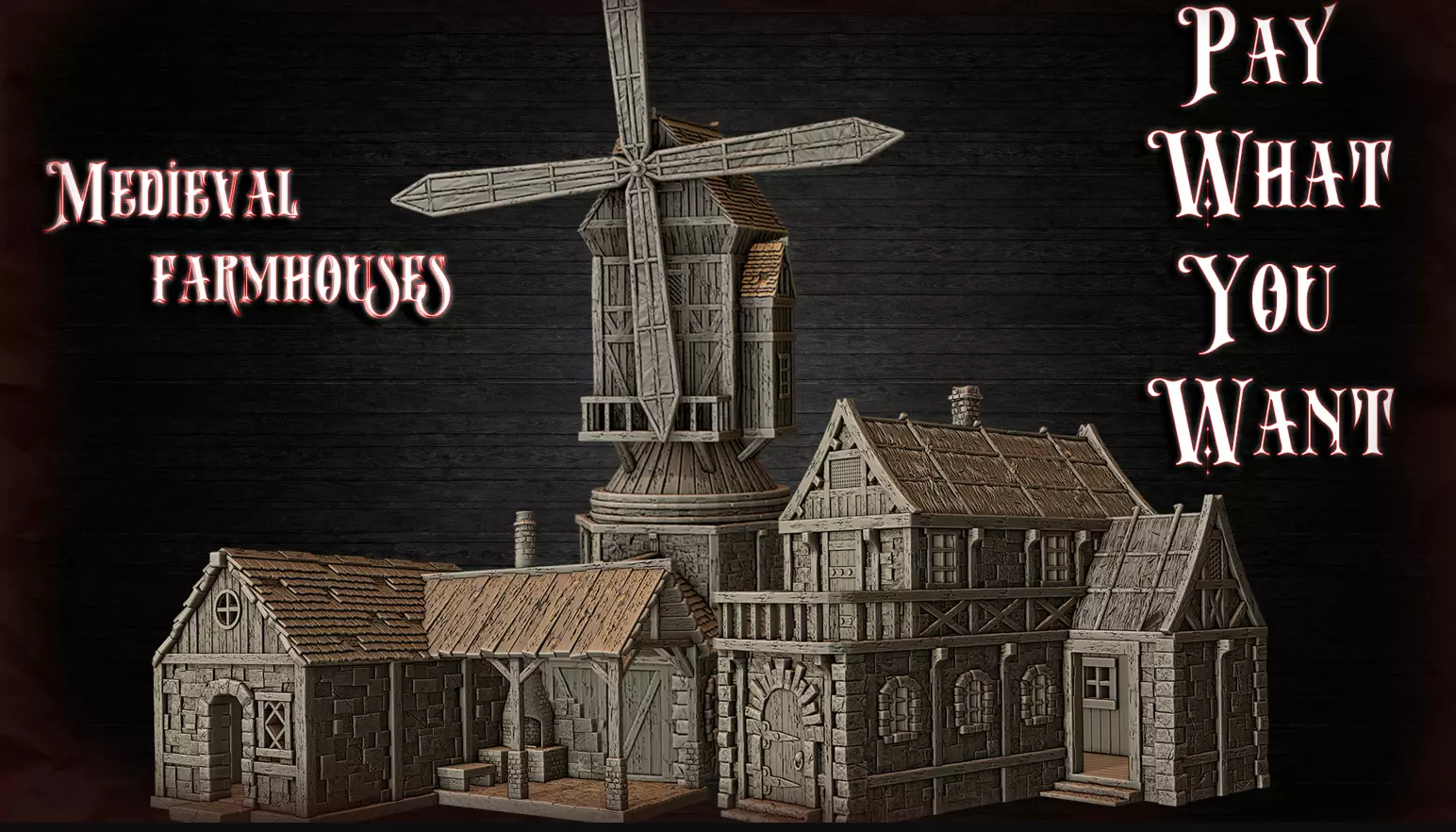 Medieval farmhouses 3D Model Collection_0