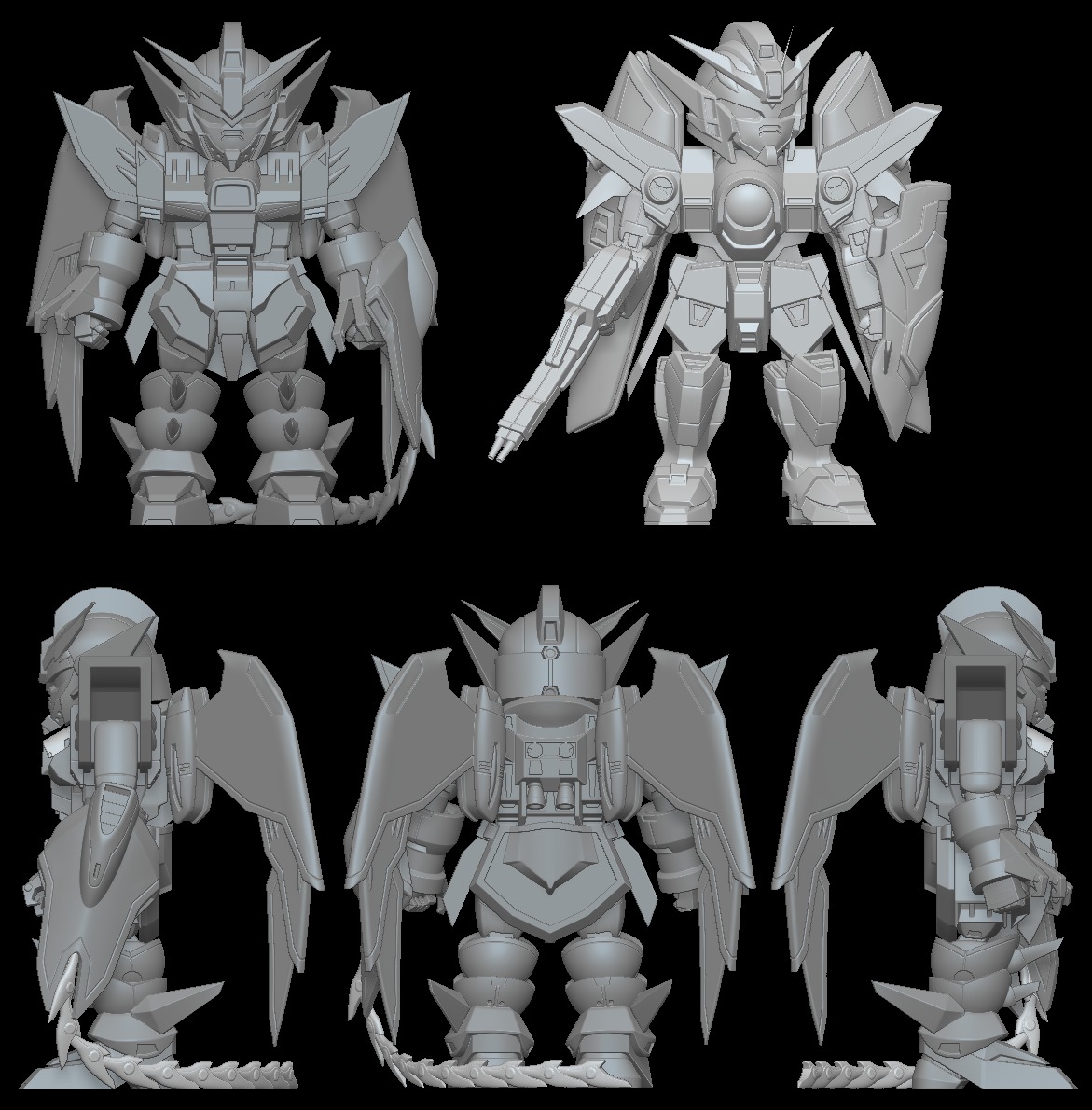 Epyon Gundam Statue 3D print model_1