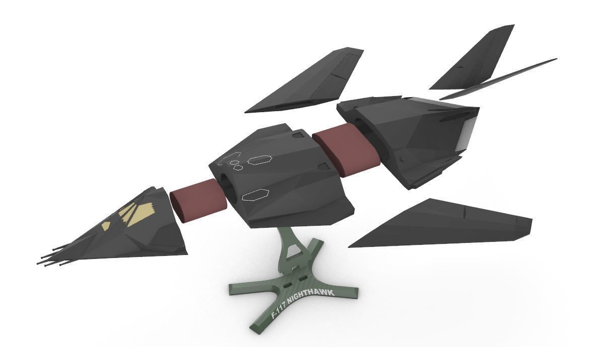 F-117 Nighthawk 3D print model_8