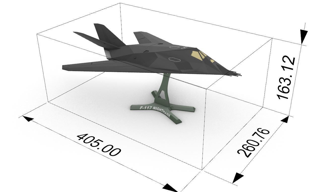 F-117 Nighthawk 3D print model_1