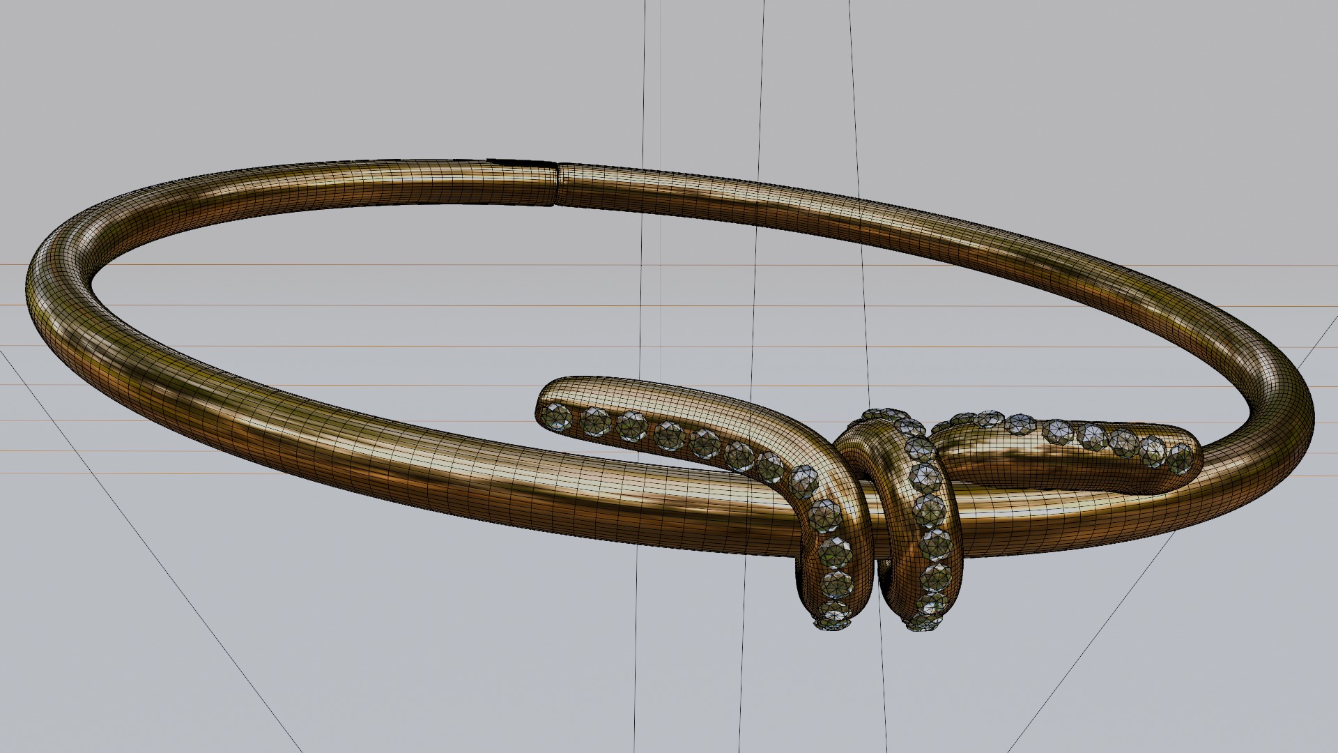 Premium 3D Bracelet Realistic Design 3D model_5