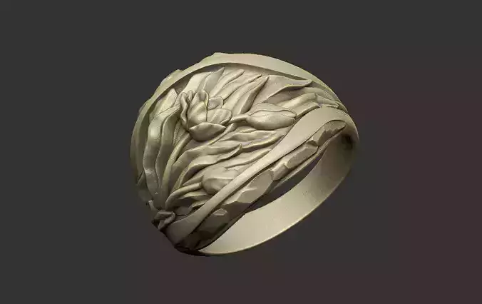 The Romantic Tulip ring design