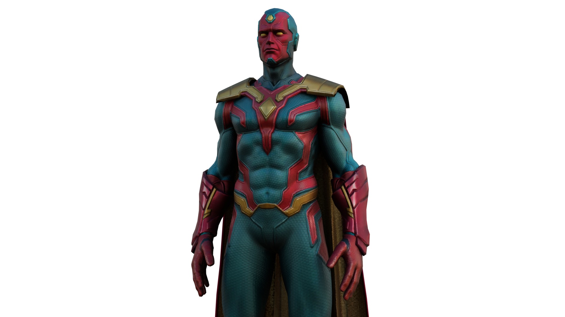Vision Hero 3D Model High Quality Rigged and Textured Low-poly 3D model_14