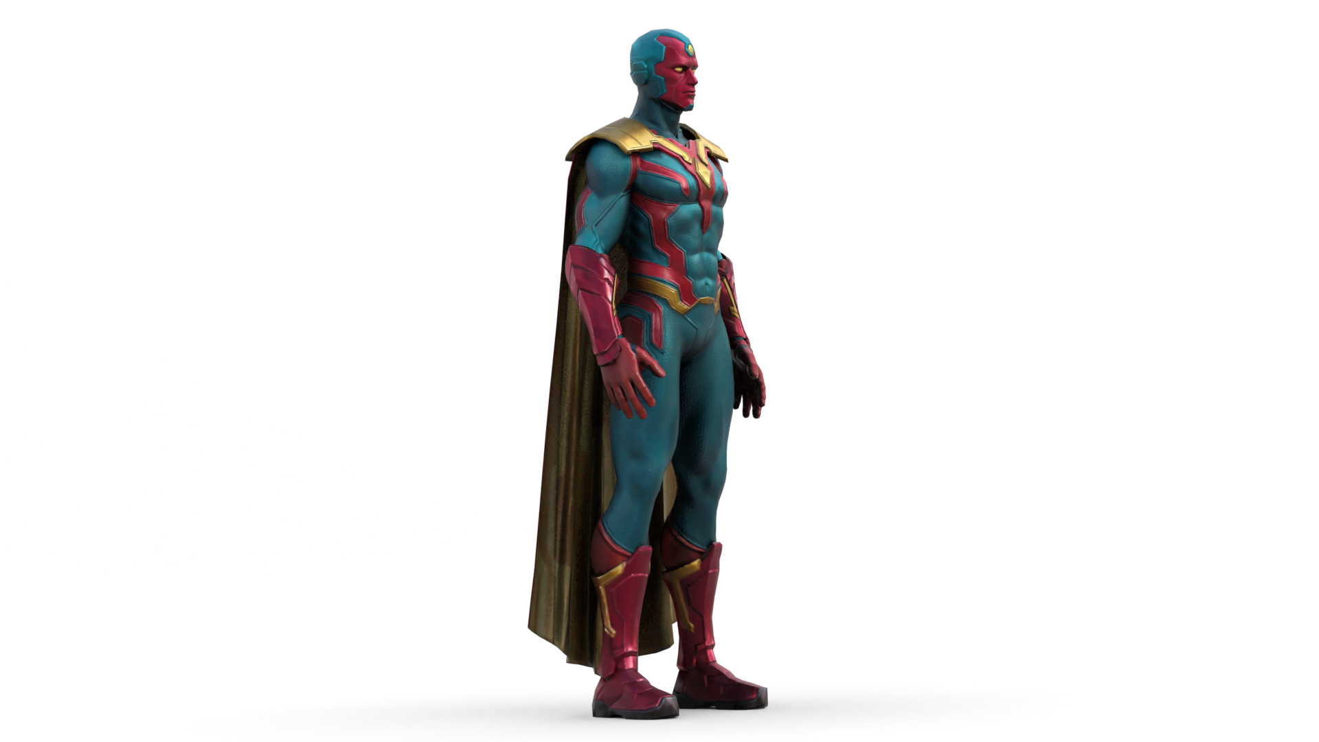 Vision Hero 3D Model High Quality Rigged and Textured Low-poly 3D model_16