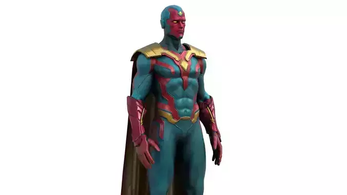 Vision Hero 3D Model High Quality Rigged and Textured Low-poly 3D model