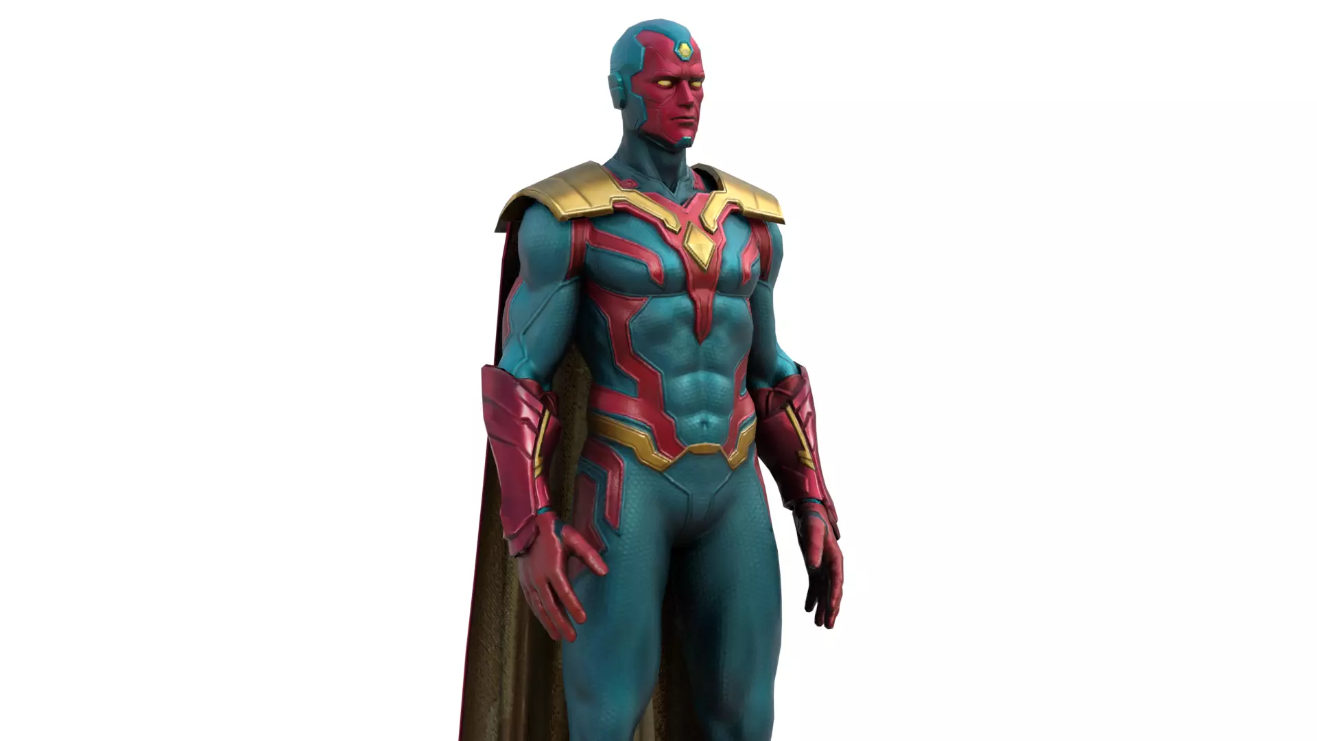 Vision Hero 3D Model High Quality Rigged and Textured Low-poly 3D model_0
