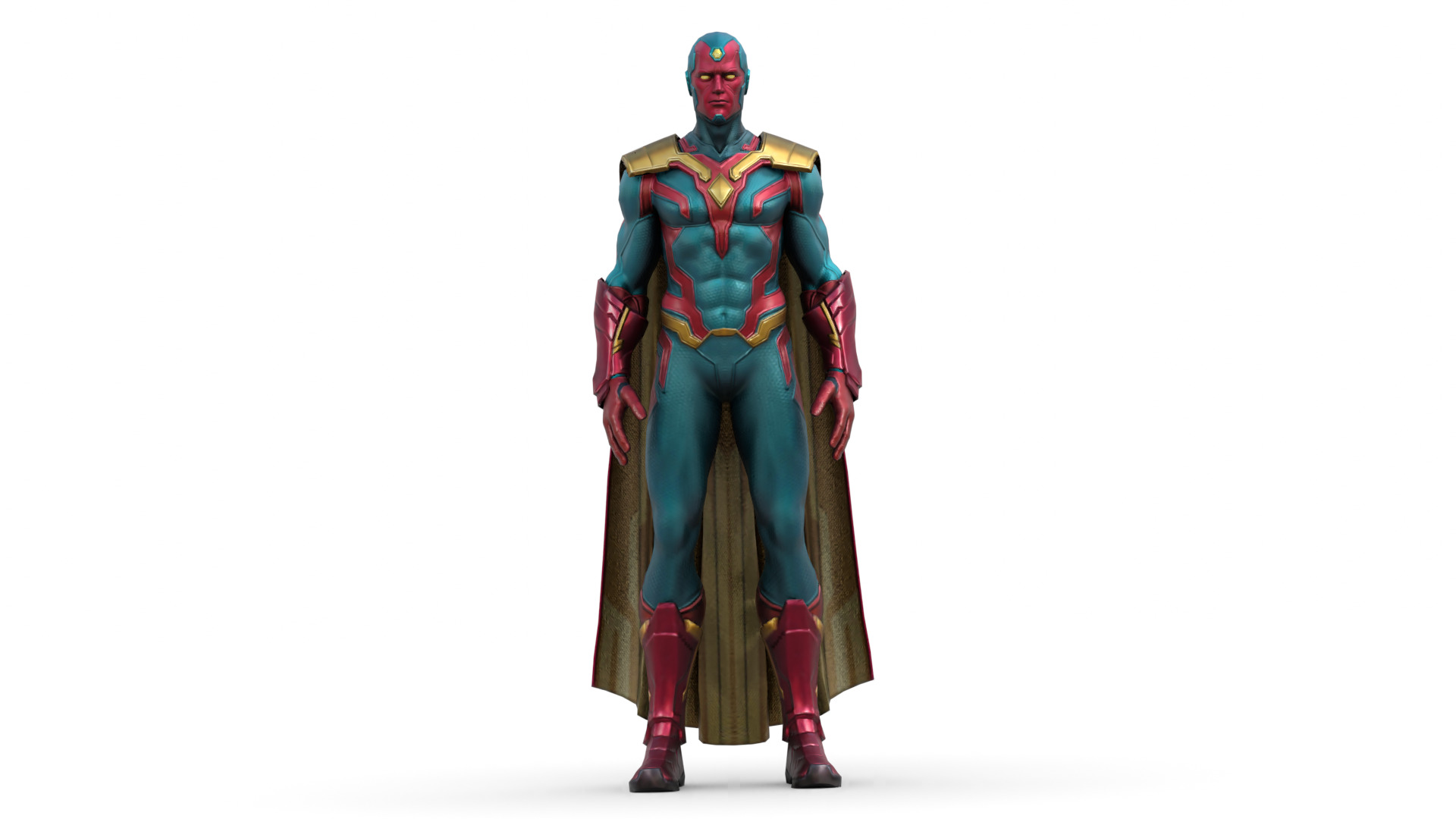 Vision Hero 3D Model High Quality Rigged and Textured Low-poly 3D model_15