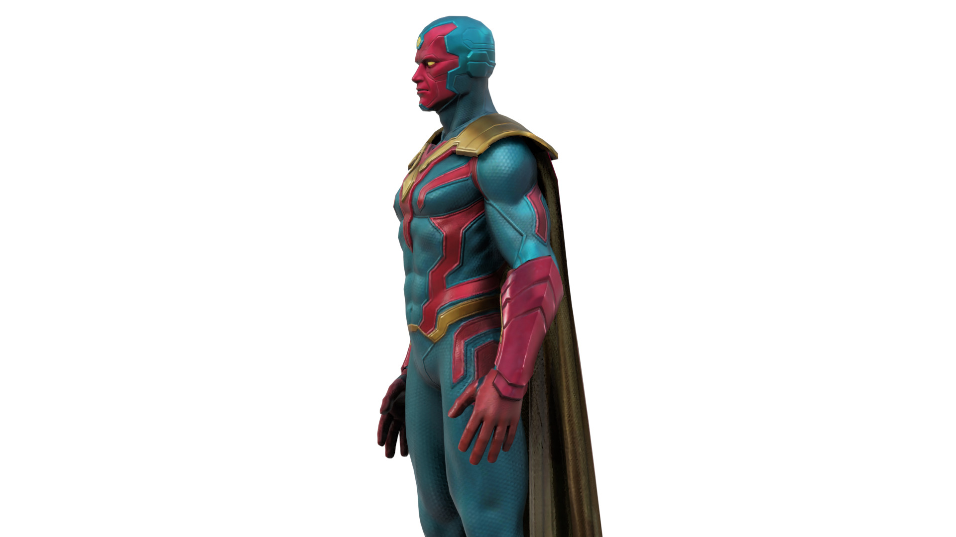 Vision Hero 3D Model High Quality Rigged and Textured Low-poly 3D model_12