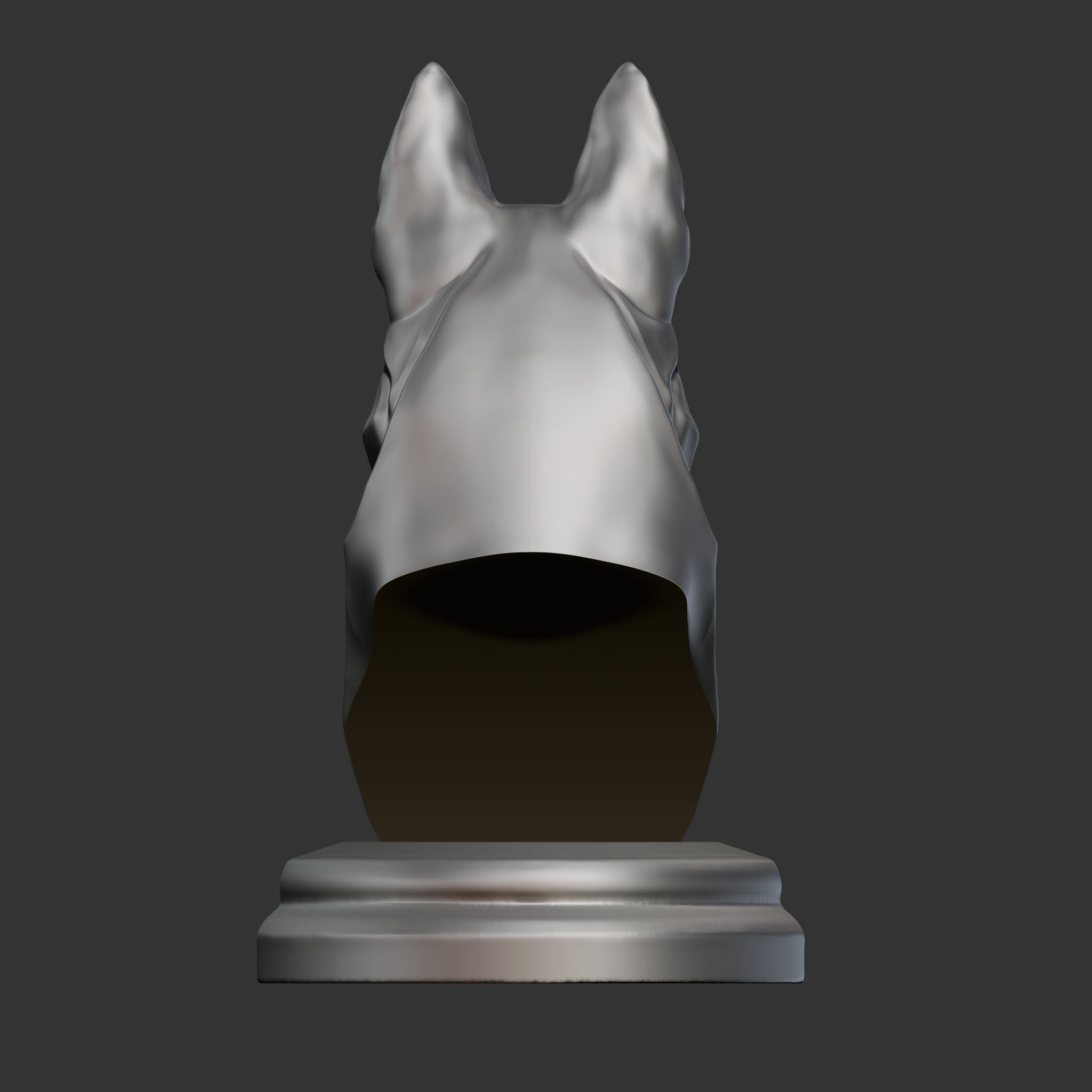 Stylized German Shepherd Dog Head for 3D Print 3D print model_6